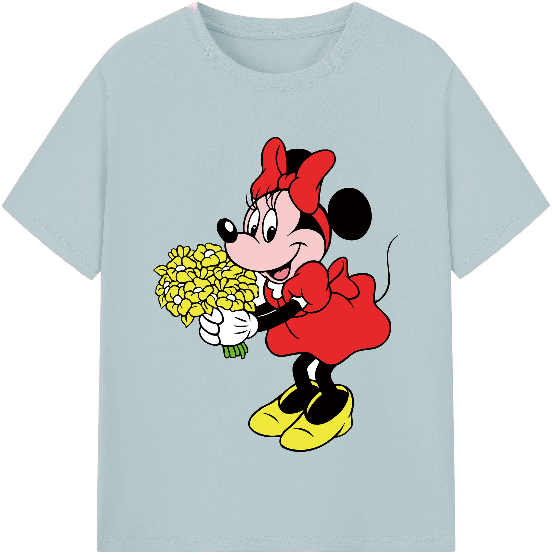 （画像用） ミッキーマウス Mickey Mouse 綿100％半袖Tシャツ（フロントプリント）
